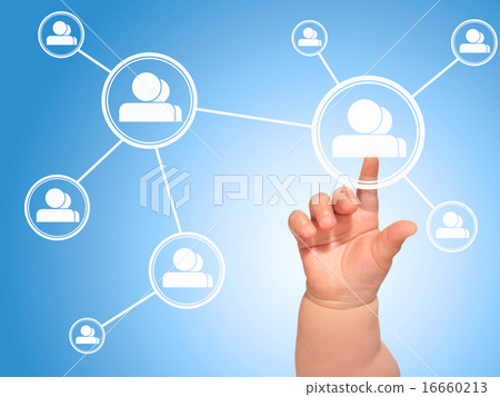 Social network concept. 16660213