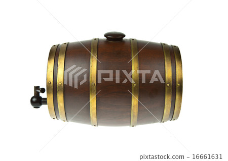 Beer barrel isolated on white background 16661631