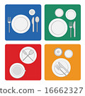 vector illustration tableware serving 16662327
