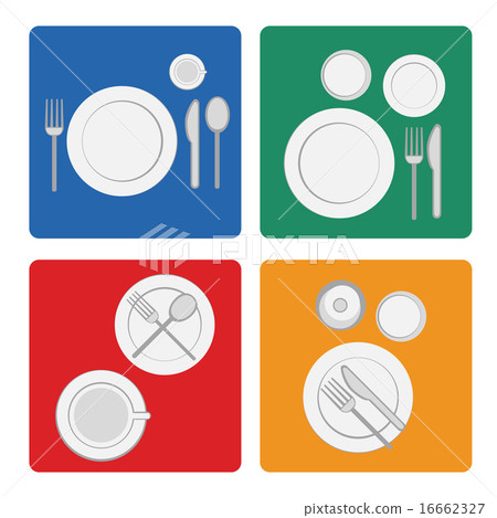 vector illustration tableware serving vector illustration tableware serving 16662327