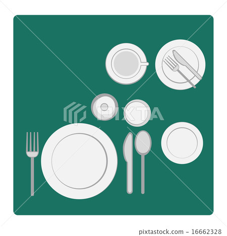 vector illustration tableware serving 16662328