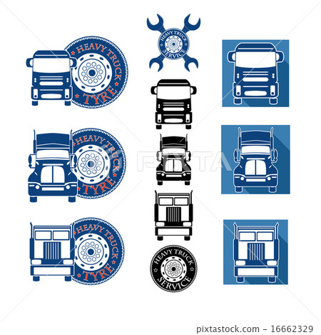 vector illustration set heavy truck service vector illustration set heavy truck service 16662329