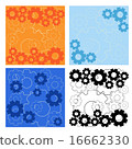 vector illustration set background with gears 16662330