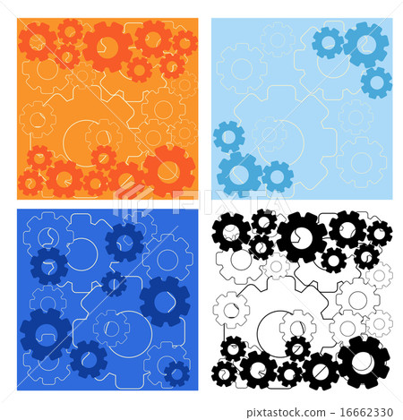 vector illustration set background with gears 16662330