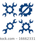 vector illustration set mechanical with wrench 16662331