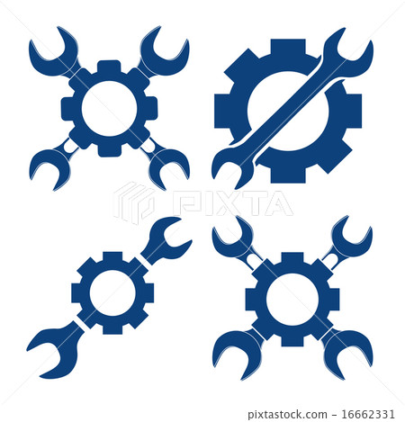vector illustration set mechanical with wrench vector illustration set mechanical with wrench 16662331