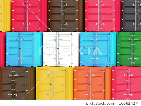 Stock Illustration: Cargo containers