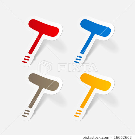 paper sticker: classic corkscrew - Stock Illustration [16662662] - PIXTA