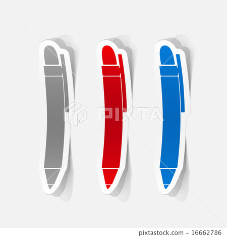 paper sticker: icons pen 16662786