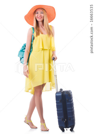 Young woman preparing for vacation 16663535