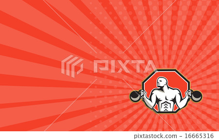 Business card Strongman Lifting Kettlebell Front  16665316