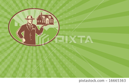 Business card Realtor Real Estate Salesman House  16665363