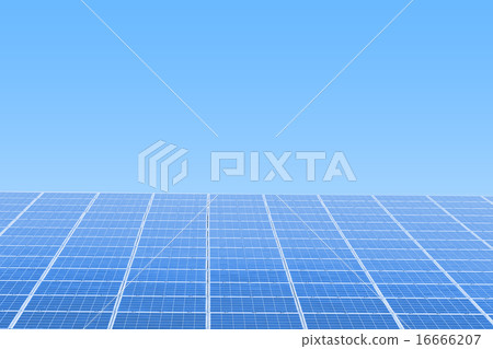 Mega solar and blue sky 16666207