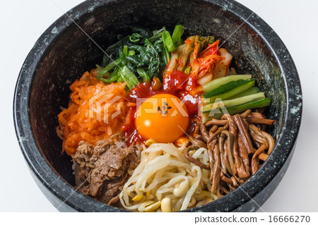拌飯韓國料理石鍋拌飯韓國料理 拌飯韓國料理石鍋拌飯韓國料理 16666270