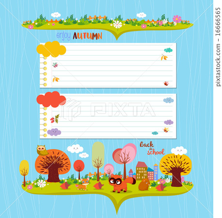Hello autumn. Design elements for notebook Hello autumn. Design elements for notebook 16666565
