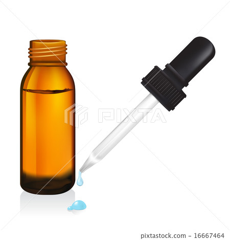 glass bottle with pipe dropper vector isolated glass bottle with pipe dropper vector isolated 16667464