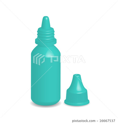 green eye dropper with cap isolated green eye dropper with cap isolated 16667537
