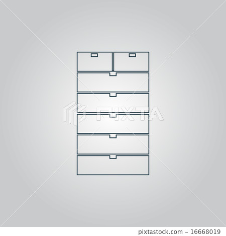 Drawer icon, sign and button - Stock Illustration [16668019] - PIXTA