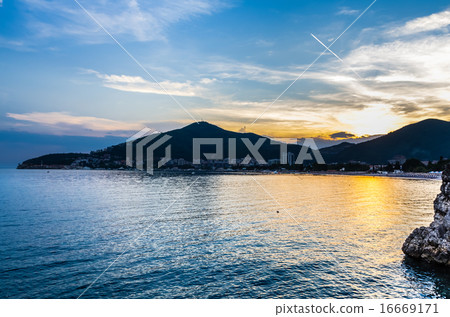 Sunset view on Budva Sunset view on Budva 16669171