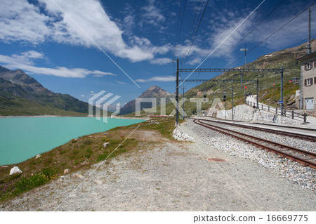 Alpine landscape in Ospizio Bernina, Switzerland 16669775