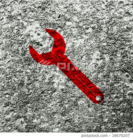 Wrench key icon symbol Flat modern web design with 16670207