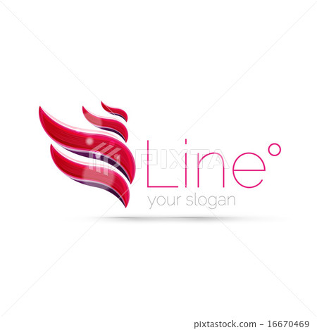Abstract wave line logo 16670469