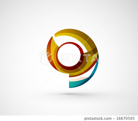 Abstract geometric company logo ring, circle Abstract geometric company logo ring, circle 16670585
