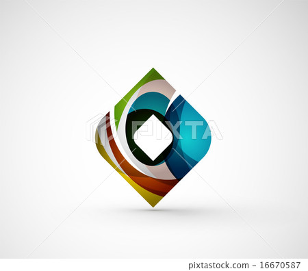 Abstract geometric company logo square, rhomb Abstract geometric company logo square, rhomb 16670587