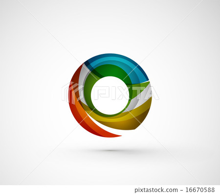 Abstract geometric company logo ring, circle Abstract geometric company logo ring, circle 16670588