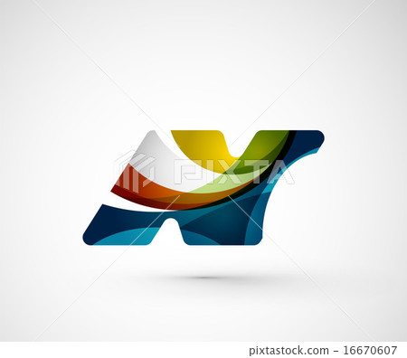 Abstract geometric company logo N letter 16670607