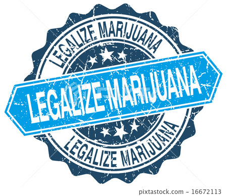 legalize marijuana blue round grunge stamp 16672113