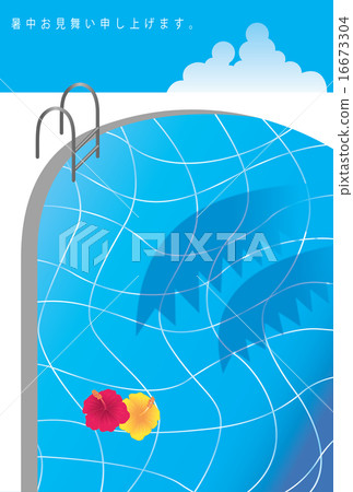 Hibiscus floating poolside hot weather sympathy Hibiscus floating poolside hot weather sympathy 16673304