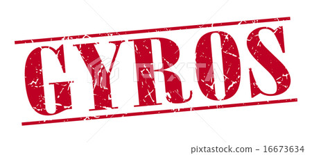 gyros red grunge vintage stamp isolated gyros red grunge vintage stamp isolated 16673634