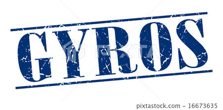 gyros blue grunge vintage stamp isolated gyros blue grunge vintage stamp isolated 16673635