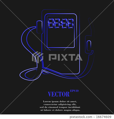 Gas, fuel station icon symbol Flat modern web desi 16674609
