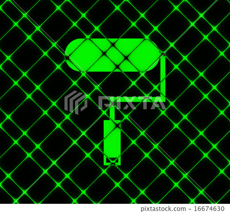 Paint roller icon symbol Flat modern web design wi Paint roller icon symbol Flat modern web design wi 16674630