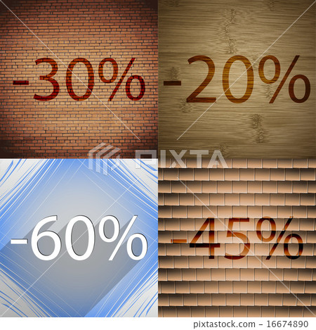 Set of abstract backgrounds and interest discount Set of abstract backgrounds and interest discount 16674890