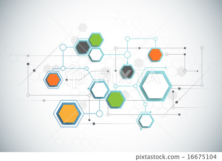 Abstract Molecules technology background Abstract Molecules technology background 16675104