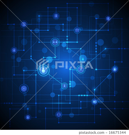 Abstract Technology connection background 16675344