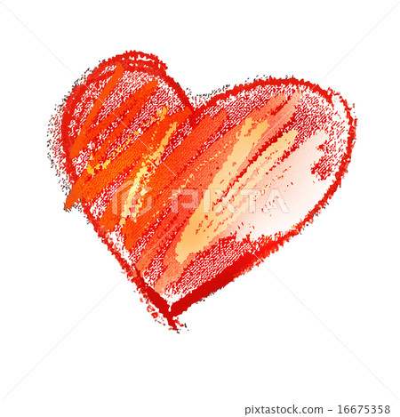 Vector illustration red heart paint in watercolor - Stock Illustration ...