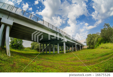 bridge concrete grass green landscape nature background bridge concrete grass green landscape nature background 16675526