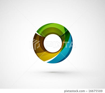 Abstract geometric company logo ring, circle Abstract geometric company logo ring, circle 16675589