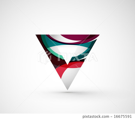 Abstract geometric company logo triangle, arrow 16675591