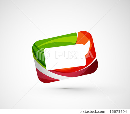 Abstract geometric company logo frame, screen 16675594