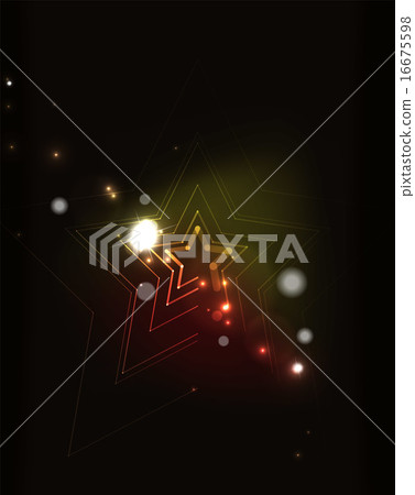Glowing star in dark space Glowing star in dark space 16675598