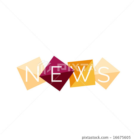 Word concept on color geometric shapes - news Word concept on color geometric shapes - news 16675605
