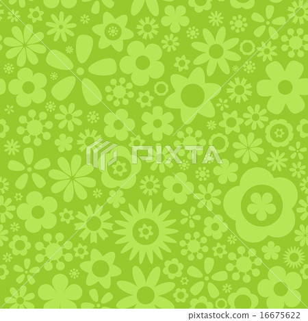 Flower seamless pattern background - Stock Illustration [16675622] - PIXTA