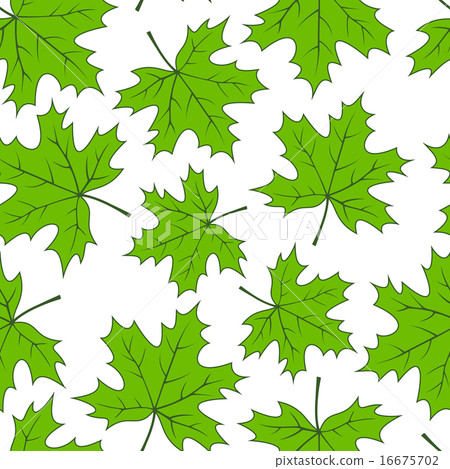 Seamless maple leaves pattern - Stock Illustration [16675702] - PIXTA