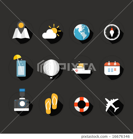 Color interface flat design icons Color interface flat design icons 16676346