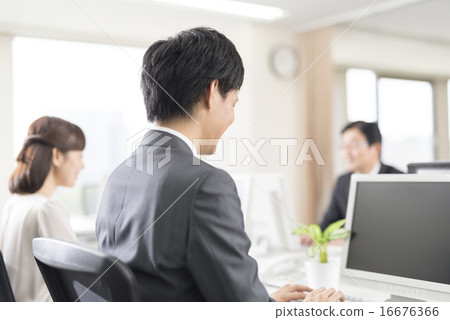 Businessman office scene 16676366